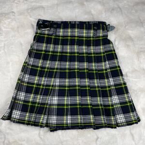 🔥Kommando Kilts Boys Youth (5-7 Years) pleated Plaid Scottish Blue Tartan